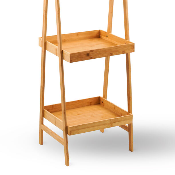 هومز رف حمام بامبو ثلاث طبقات مع مرآة 41*36*162سم، بيج image number 2