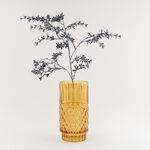 هومز فازة زجاج بني داكن بنقشة ماسية 14*14*27.6 سم image number 4