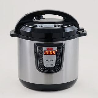 Alberto stainless steel electric pressure cooker 6L, 1000W, black