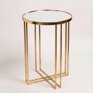 2 Pcs Nested Table Gold