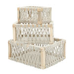 Homez macrame storage basket 35*28*14 cm image number 1