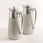 Dallaty set of 2 steel vacuum flask grey & gold 1L image number 0