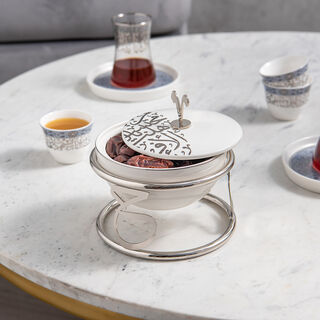 Nuts Bowl With Matt Silver Stand