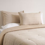 Boutique blanche tiles cotton tencel 3pc comforter set queen 240*200cm, beige image number 0