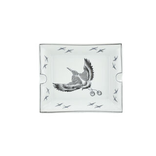 Ashtray White And Bird Patten 19.5 *16.5 * 4 cm