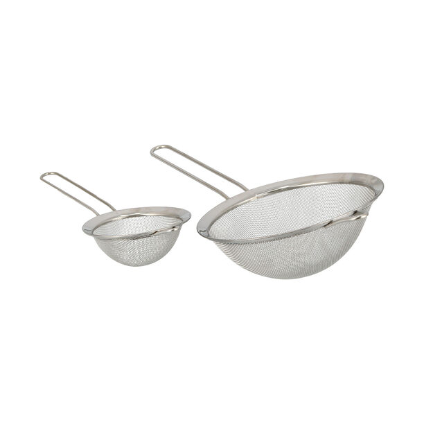 Betty crocker 2 piece stainless steel strainer set image number 0