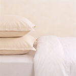 Boutique Blanche Pillow Cover Set 100% Cotton 200Tc Percale King Oatmeal 90*50 Cm image number 1