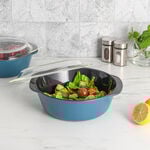 Alberto glass dark blue casserole with lid 2l image number 4
