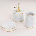 Homez marble and gold 3 pcs bath set image number 0