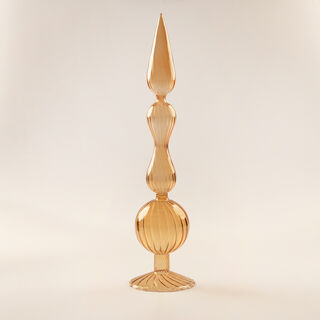 Homez glass Ramadan decorative piece, beige 10.5*10.5*60.5cm