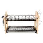 Alberto Dish Rack 2 Layer Stainless Steel With Wood image number 2