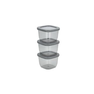 9 Piece Food Container set (350/1200/1750) Gray
