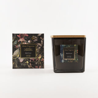 Homez scented candle glass black forest 1400 g