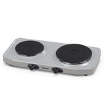 Kumtel Luxell double electric hot plate, 2 burners, 2500 watts, silver image number 0