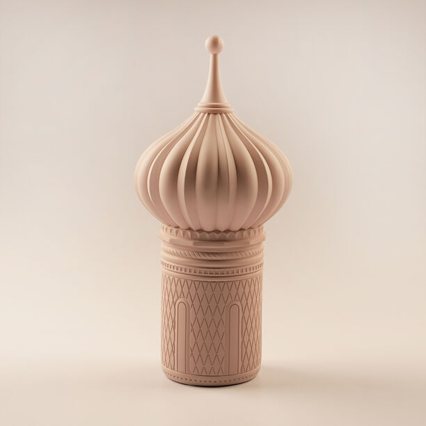 هومز قطعة ديكور رمضانية من السيراميك بتصميم قبة، وردي 14.5*14.5*30سم image number 0