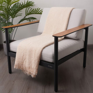 Cottage Acrylic Woven Blanket, Orange 130*170Cm