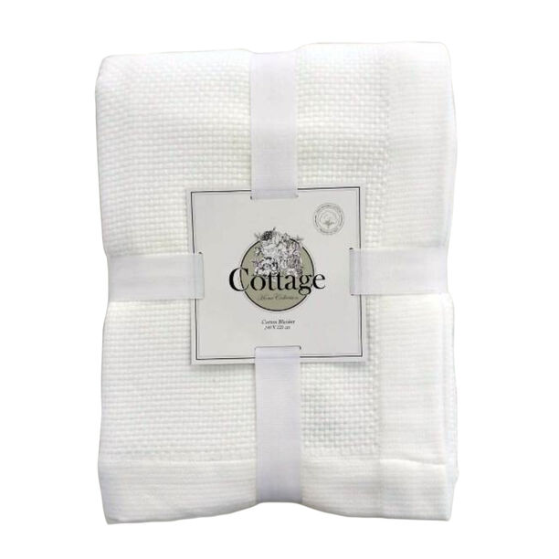 Cottage Cotton Blanket King 240X220 Cm Daily White image number 0