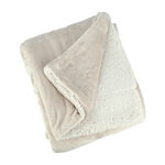 Cottage Flannel Sherpa Throw Stone image number 2