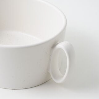 La Mesa stoneware oven to table small pot, off white 23.8*14.9*7.5 cm