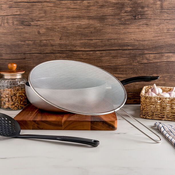Alberto Steel Splatter Screen Dia:33Cm image number 0