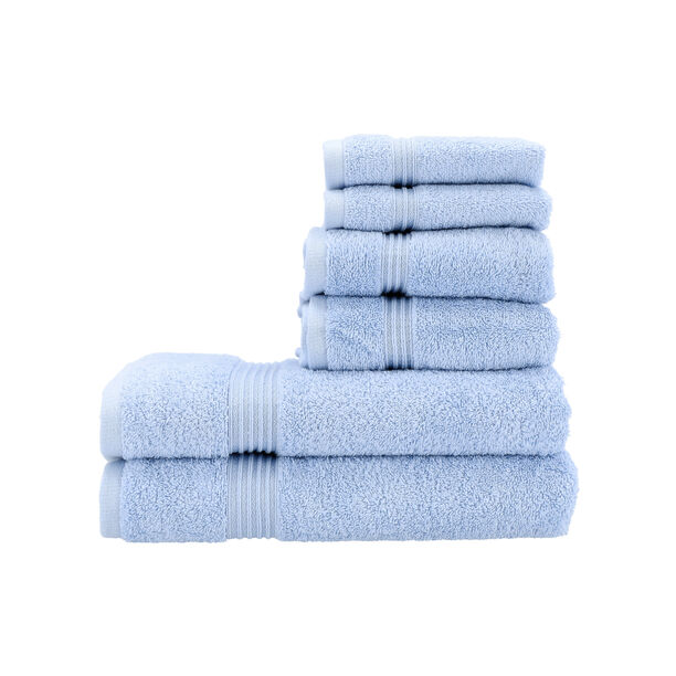 Egyptian Cotton TowleTowel 6 Pieces Set Light Blue image number 1