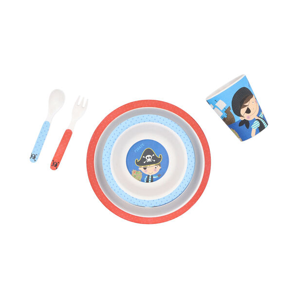 5Pcs Bamboo Fibre Pirate Kid'S Dinner Set image number 2