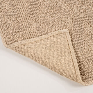 Boutique Blanche Diamond Jacquard 100% Cotton Bathmat 60*90Cm Natural
