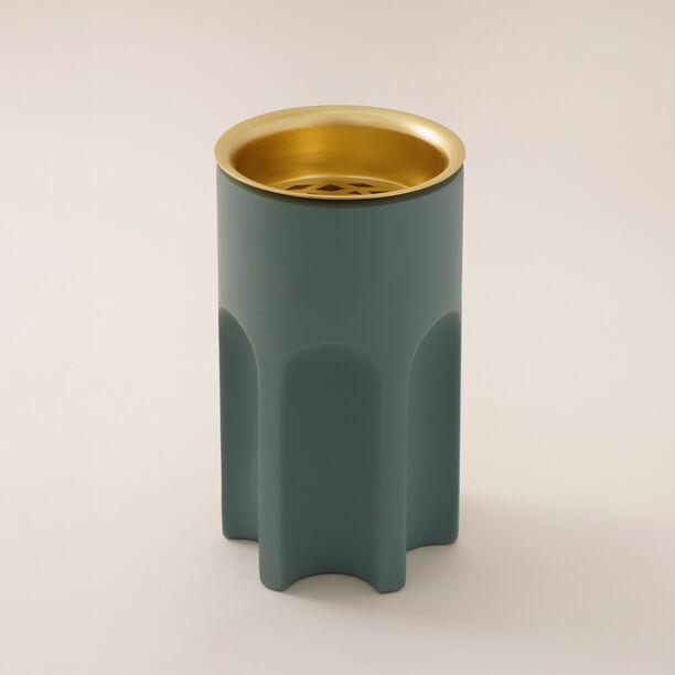Homez ceramic oud burner Taibah collection, green10.5*10.5*10.5cm image number 0