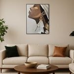 Homez wall art framed lady canvas 90*120cm image number 0