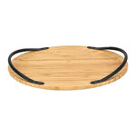 Alberto Bamboo Serving Tray With Metal Handle image number 1