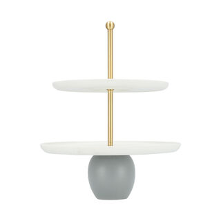 Sarab Stainless Steel 2 Tier Serving Stand