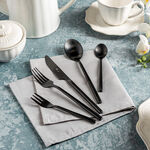 La Mesa matt black stainless steel cutlery set 20 pc image number 0