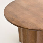 Homez coffee table wood and marble in brown, 40*70*70cm image number 1
