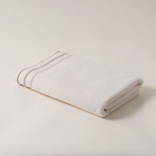 Boutique Blanche jaquard cotton bath towel, white, 140*70cm