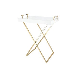 Gold&white serving metal table 73*46.5*88 cm