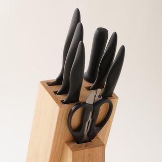 Samura 8pcs stainless steel mojo knife block set in black
