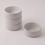 La Mesa Porcelain Set Of 4Pcs Bowls, 6.4", White image number 0