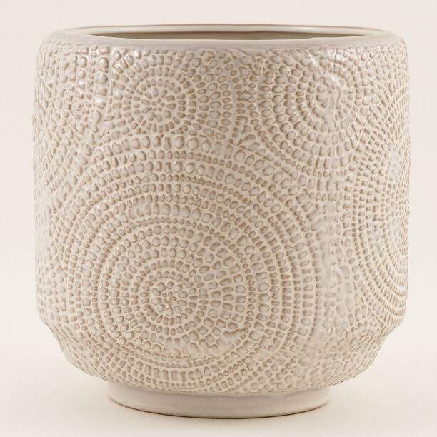 هومز أصيص نبات خزفي بيج 20.8*20.8*20.5 سم image number 1