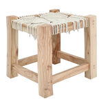 Macrame Wooden Stool 40*40*40 cm image number 0
