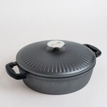 7 Piece Alberto Granite Cookware Set Gray With Metal Cover image number 3