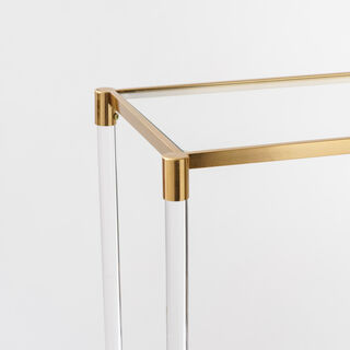 Homez acrylic console table in gold 121*40*78cm