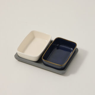 La Mesa porcelain multicolor nuts bowl set 2 Pcs