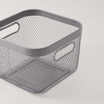 البرتو سلة فواكه معدنية، رمادي 42*32*16.7 سم image number 1