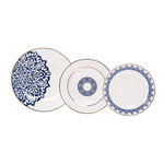 18 Pcs Dark Blue Frills Dinner Set  image number 0