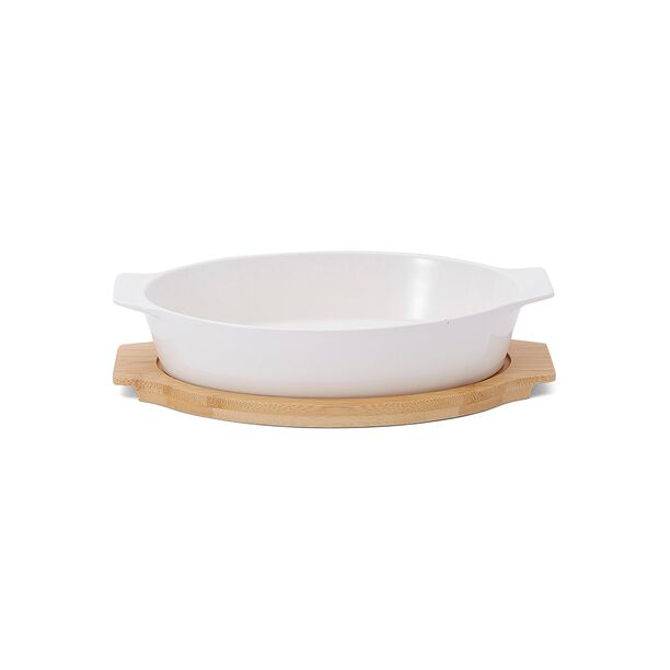 La Mesa Oven/Serving Oval Plate With Bamboo image number 0