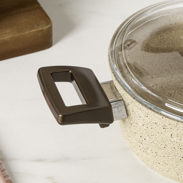 Alberto 7pcs granite cookware set brownstone image number 4