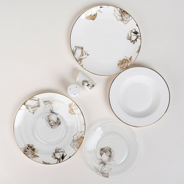 La Mesa white porcelain/glass 20 pc dinner set image number 0