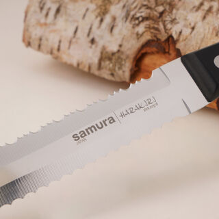 Samura set of 3 stainless steel kitchen knives, black