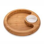Alberto Bamboo Serving Plate With Ceramic Bowl  image number 1