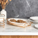 Oval Plate With Stand Silver 12" image number 3